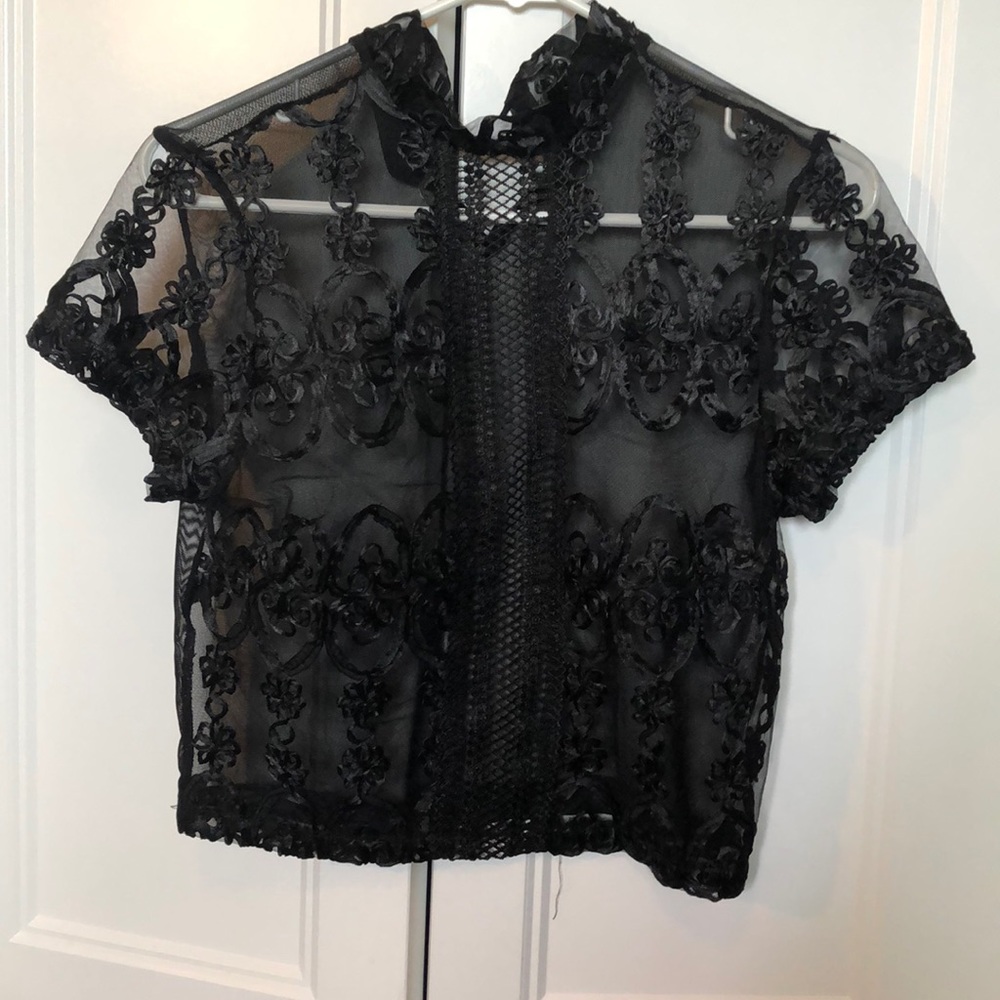 See through crop top